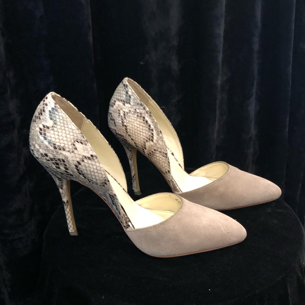 Steve Madden snake-skin & suede pumps